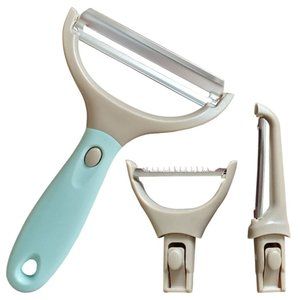 3 Piece Peeler Set Stainless Steel Trio Vegetable and Fruit Peeler